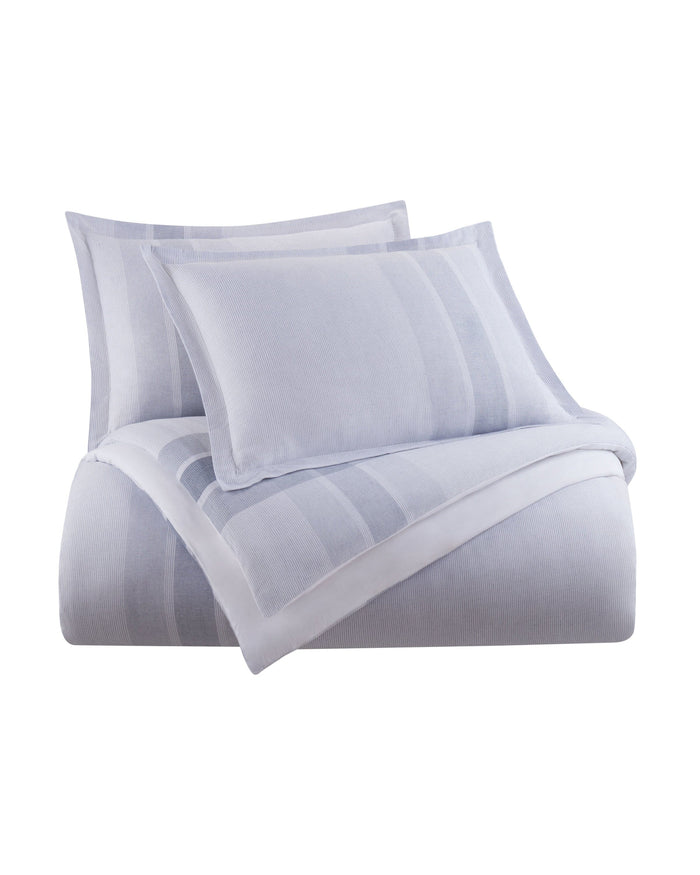 The front view of the Southern Tide Southern Tide Laurel Grove Comforter Set by Southern Tide - Blue