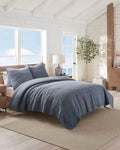 The front view of the Southern Tide Southern Tide Laurel Grove Quilt by Southern Tide - Navy