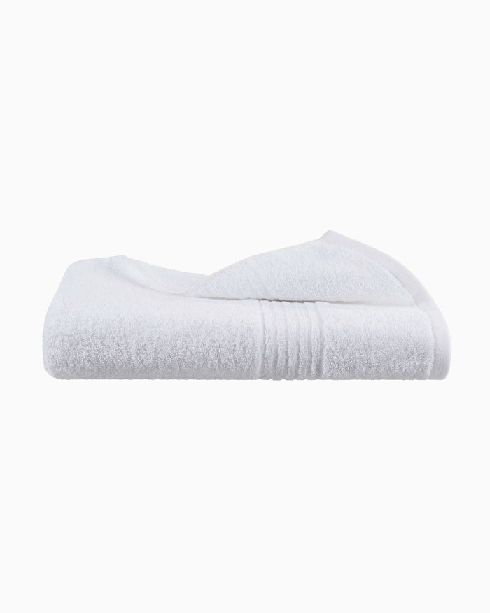 The front view of the Southern Tide Performance Oversized Bath Towel by Southern Tide - Optical White