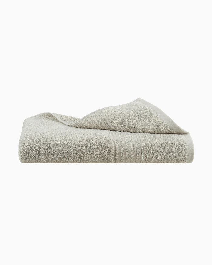 The front view of the Southern Tide Performance Oversized Bath Towel by Southern Tide - Harpoon Grey