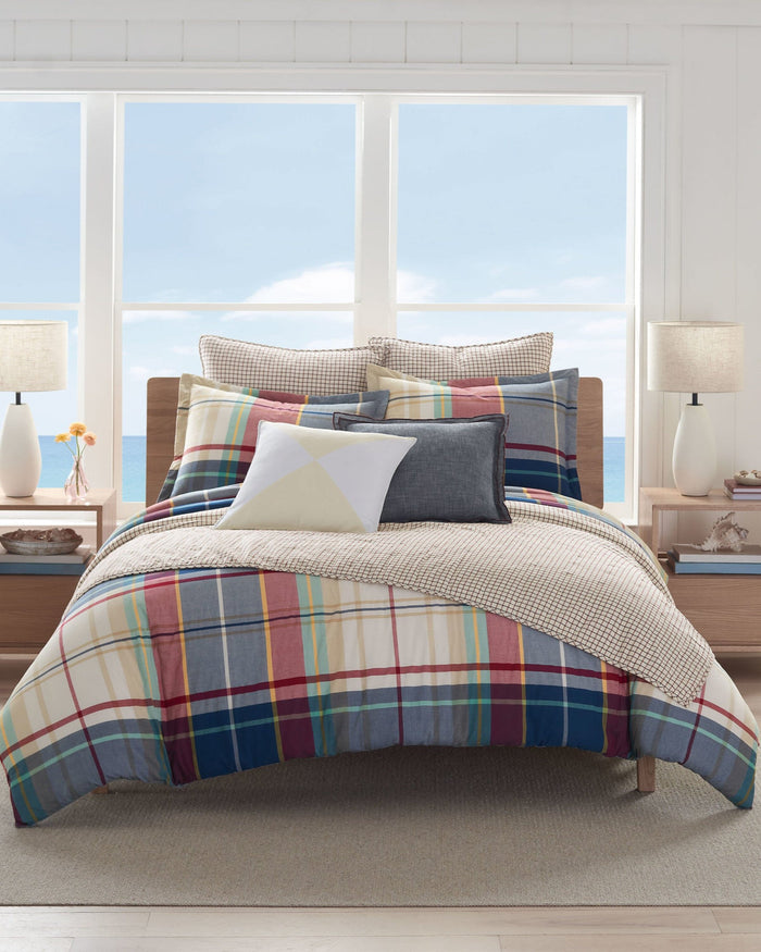 The front view of the Southern Tide Raleigh Comforter Set by Southern Tide - Multi