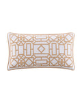 The front view of the Southern Tide Trellis Square Linen Decorative Pillow by Southern Tide - Linen