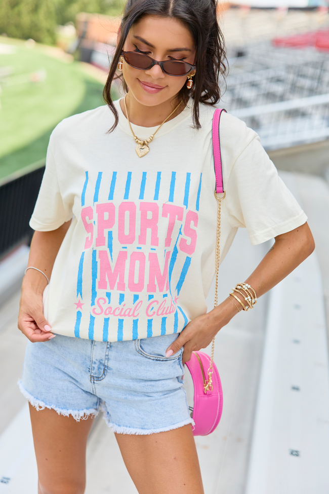 Sports Mom Social Club Ivory Graphic Tee