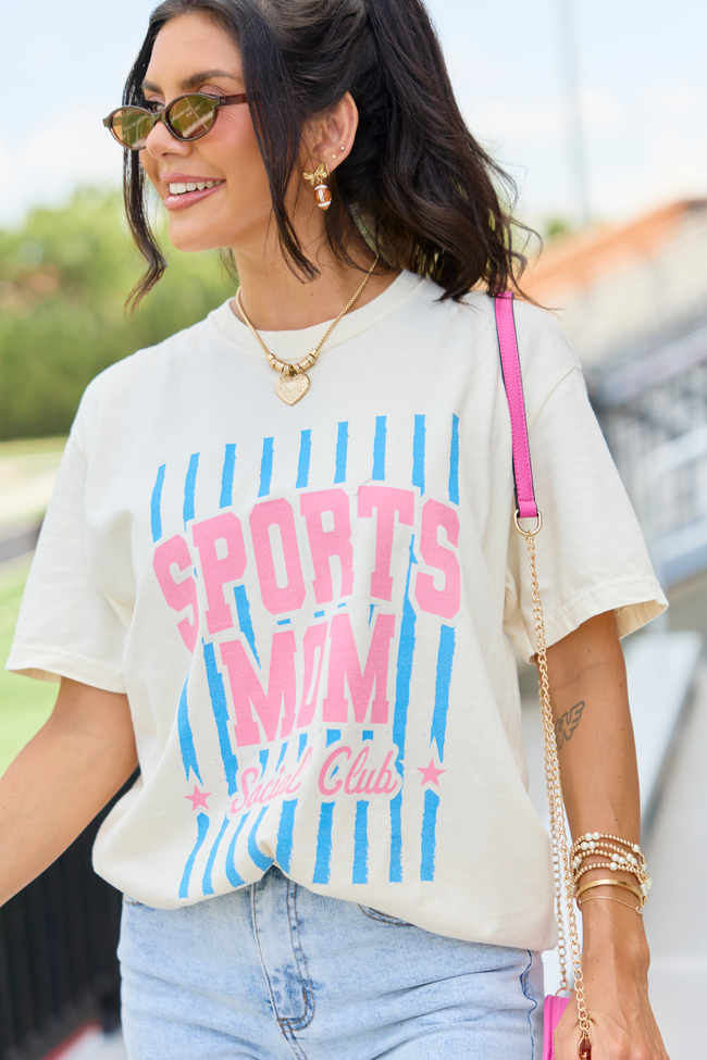 Sports Mom Social Club Ivory Graphic Tee