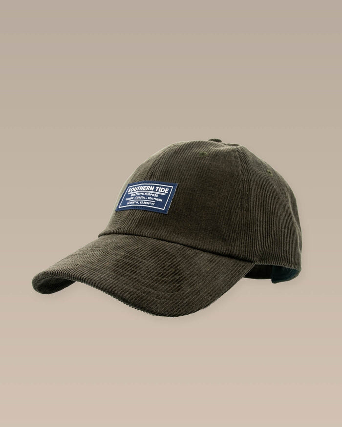 The front view of the Southern Tide ST Corduroy Hat by Southern Tide - Gulf Green