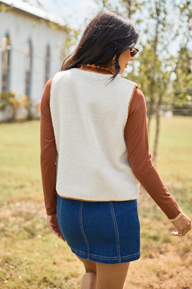Stay Toasty Sherpa Front Tie Vest