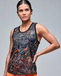 Black/Orange # STRONG iD Basketball Tank With Curved Hem
