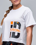 Wear It Out White # STRONG iD Boxy Top With Mesh Back