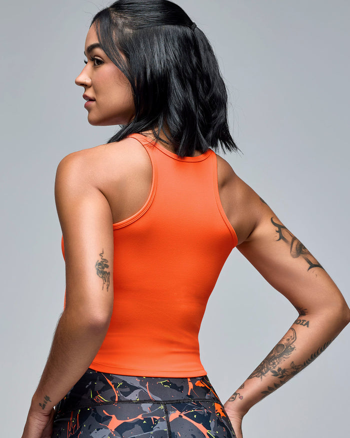 Orange # STRONG iD Cami Tank with Shelf Bra