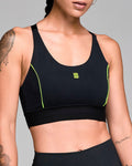 Black # STRONG iD Scoop Neck Adjustable Bra