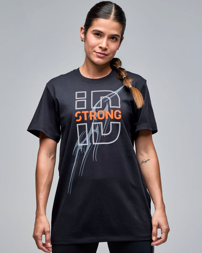 Bold Black # STRONG iD Unisex Crew Neck Tee - Bold Black