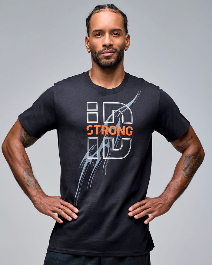 Bold Black # STRONG iD Unisex Crew Neck Tee