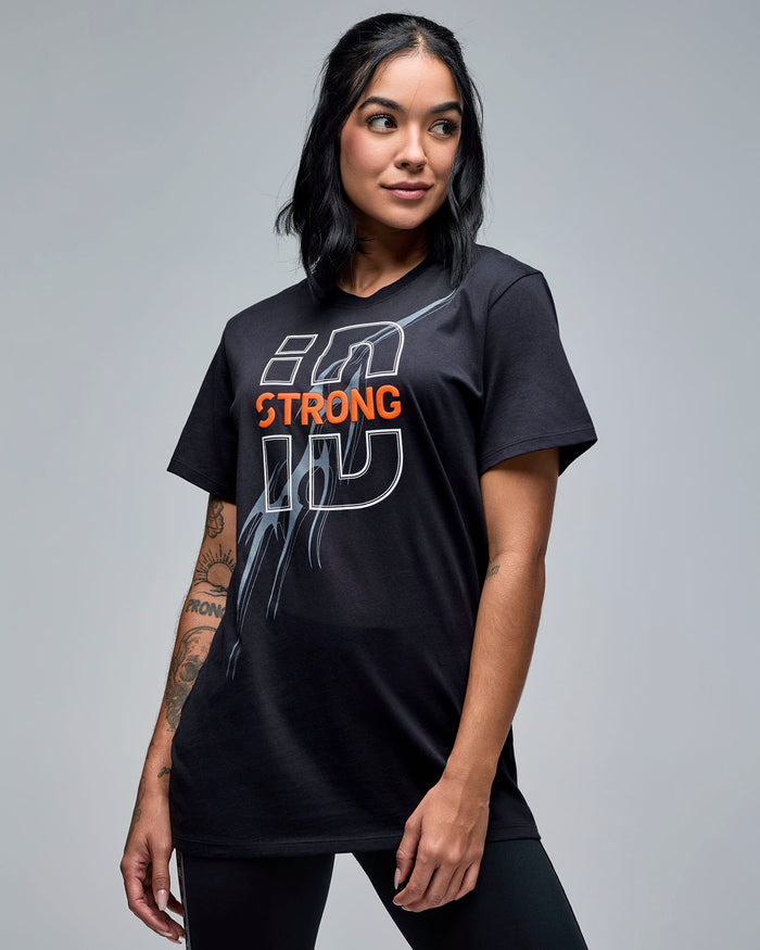Bold Black # STRONG iD Unisex Crew Neck Tee