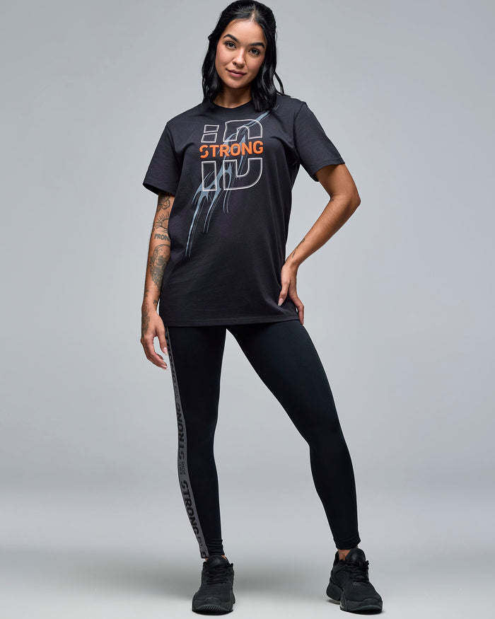 Bold Black # STRONG iD Unisex Crew Neck Tee