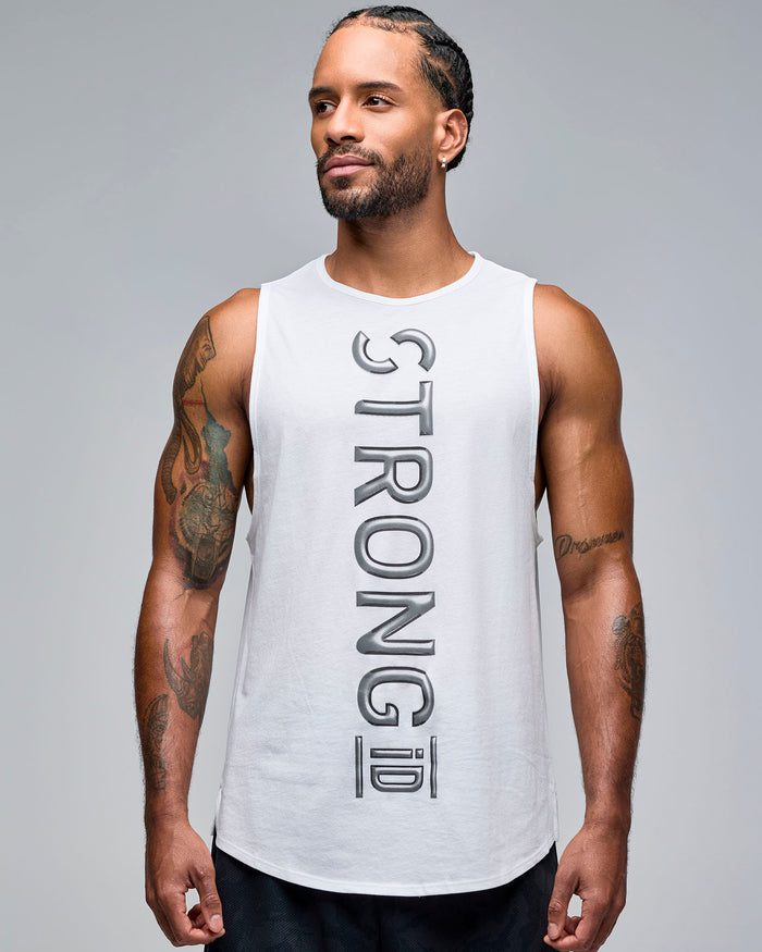 Wear It Out White # STRONG iD Unisex Muscle Tank