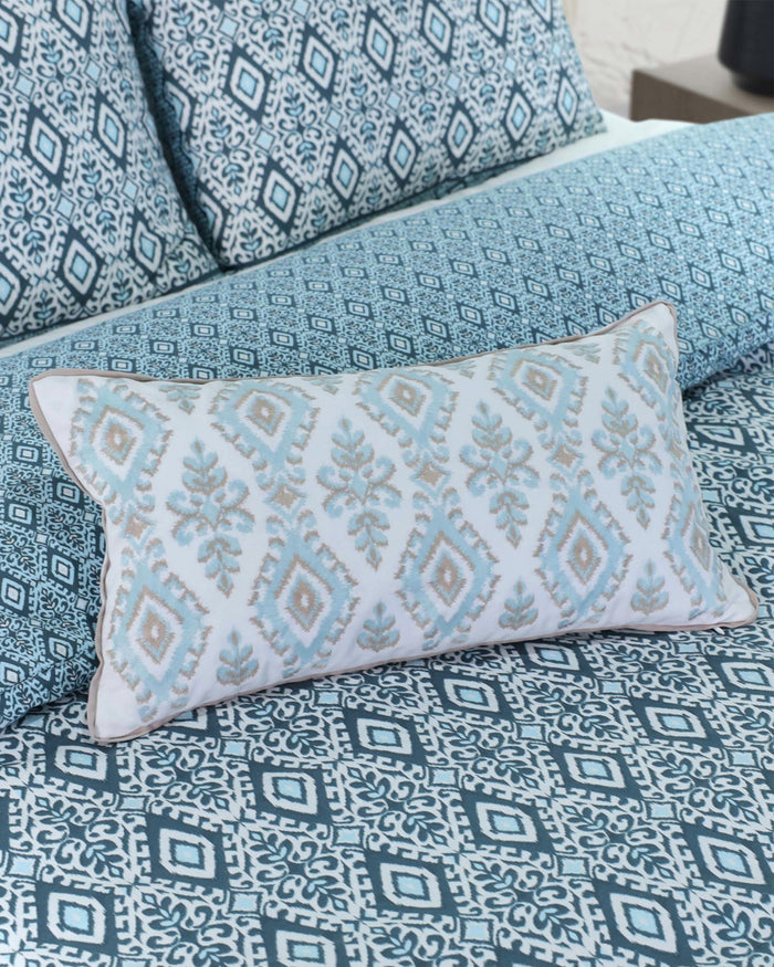 The detail view of the Southern Tide Summerfield Breakfast Decorative Pillow by Southern Tide - Seaglass