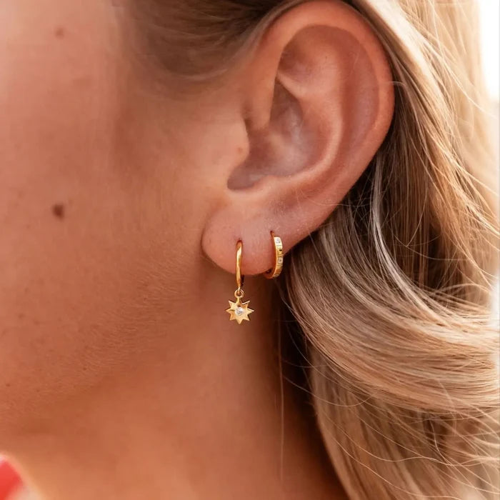 Sunburst Hoop Earrings