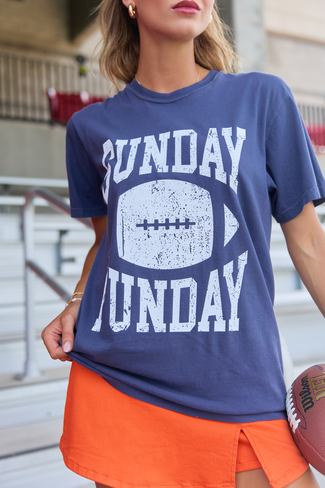 Sunday Funday Navy Graphic Tee