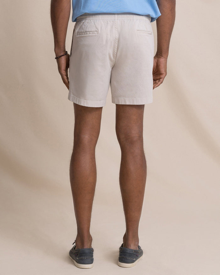 The back view of the Southern Tide Surf Rider Short by Southern Tide - Stone