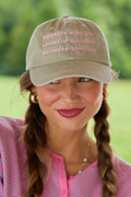 Sweater Weather Repeat Stone Embroidered Relaxed Hat