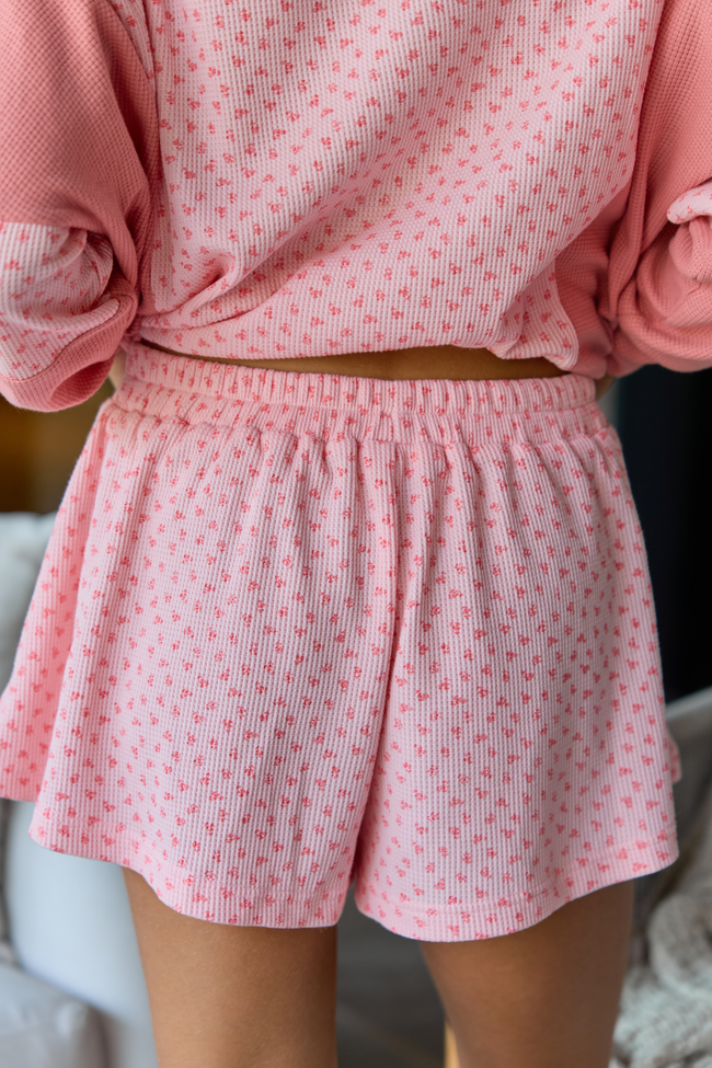 Sweet on You Pink Floral Pull-On Shorts