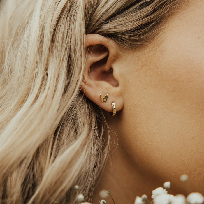 Sydney Hammered Hoop Earrings