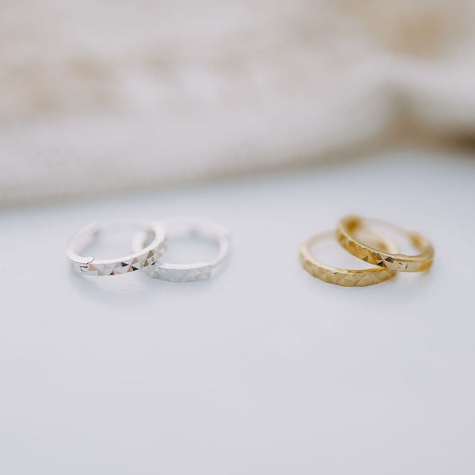 Sydney Hammered Hoop Earrings
