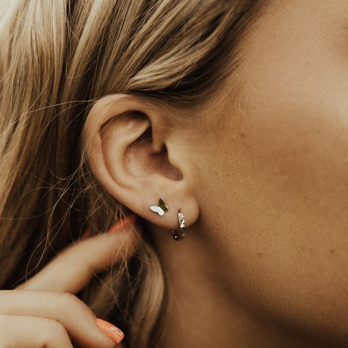 Sydney Hammered Hoop Earrings