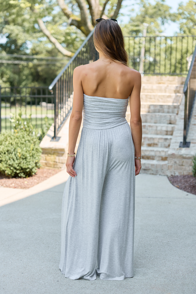 Tabitha Heather Grey Sleeveless Jumpsuit