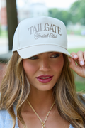 Tailgate Social Club Khaki Embroidered Trucker Hat