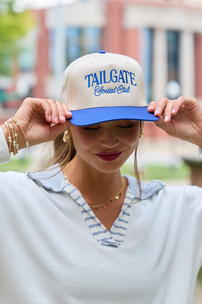 Tailgate Social Club Royal Blue Embroidered Trucker Hat