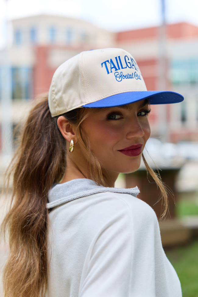 Tailgate Social Club Royal Blue Embroidered Trucker Hat