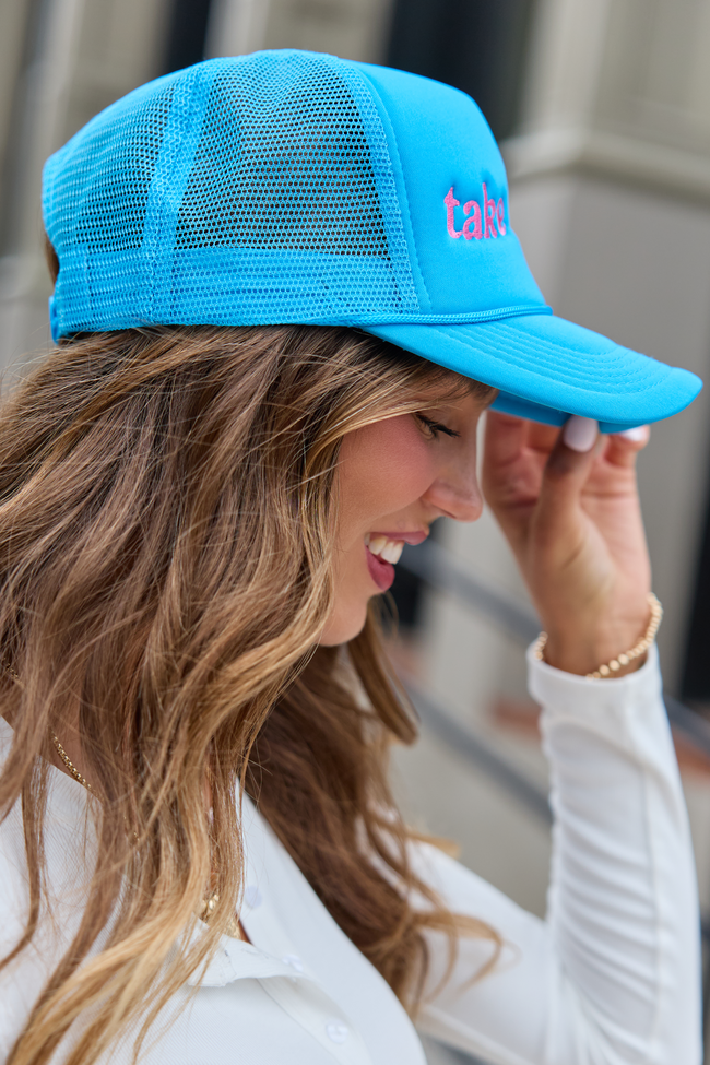 Take It Easy Blue Trucker Hat  FINAL SALE