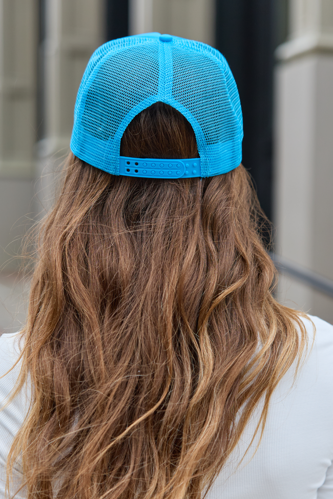Take It Easy Blue Trucker Hat  FINAL SALE