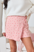 Tanya Pink Heart Wrap Skort FINAL SALE
