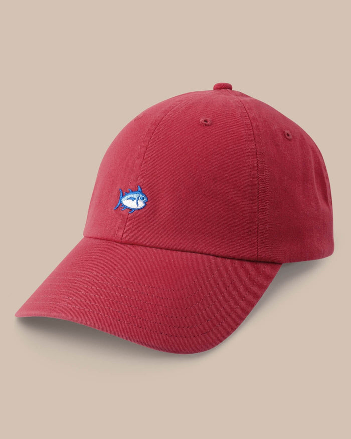 The front view of the Southern Tide Skipjack Hat Team Colors by Southern Tide - Crimson