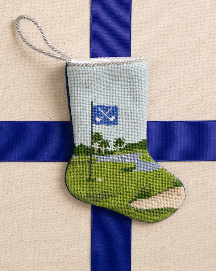 Tee Time Golf Needlepoint Stocking Non-Apparel Southern Tide