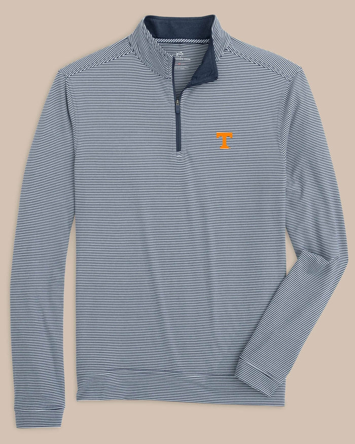 Tennessee Vols Cruiser Micro-Stripe Heather Quarter Zip C_Outerwear Southern Tide