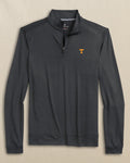 The front view of the Southern Tide Tennessee Vols Cruiser ST Geo Printed Quarter Zip by Southern Tide - Caviar Black