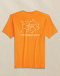 The back view of the Southern Tide Tennessee Vols Skipjack Play Short Sleeve T-Shirt by Southern Tide - Rocky Top Orange and White