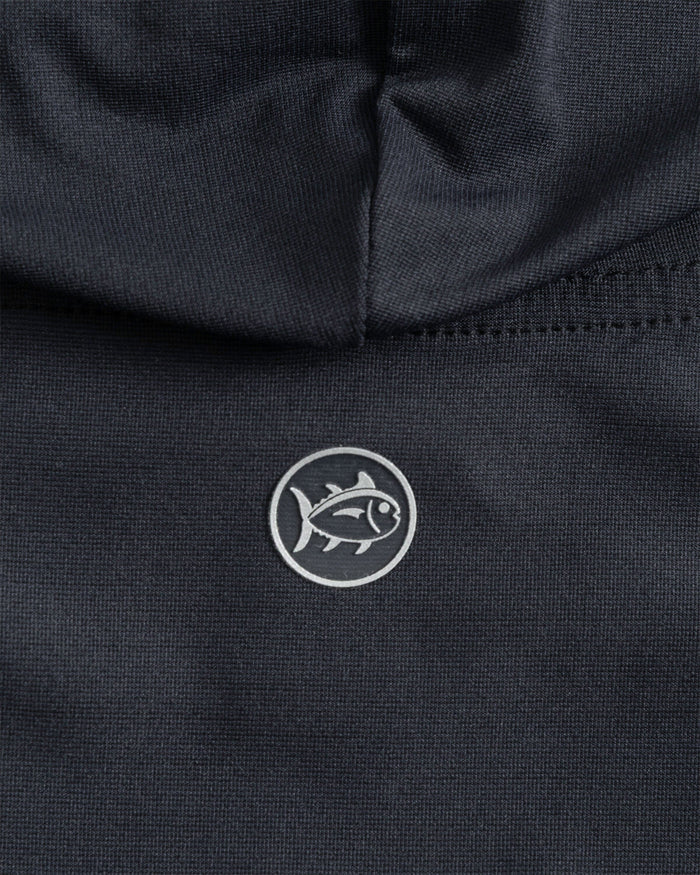 The detail view of the Southern Tide Tennessee Vols Women's Linley brrr°®-illiant Hoodie by Southern Tide - Caviar Black
