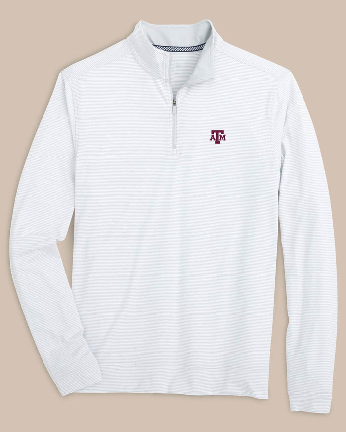 Texas A&M Aggies Cruiser Micro-Stripe Heather Quarter Zip C_Outerwear Southern Tide