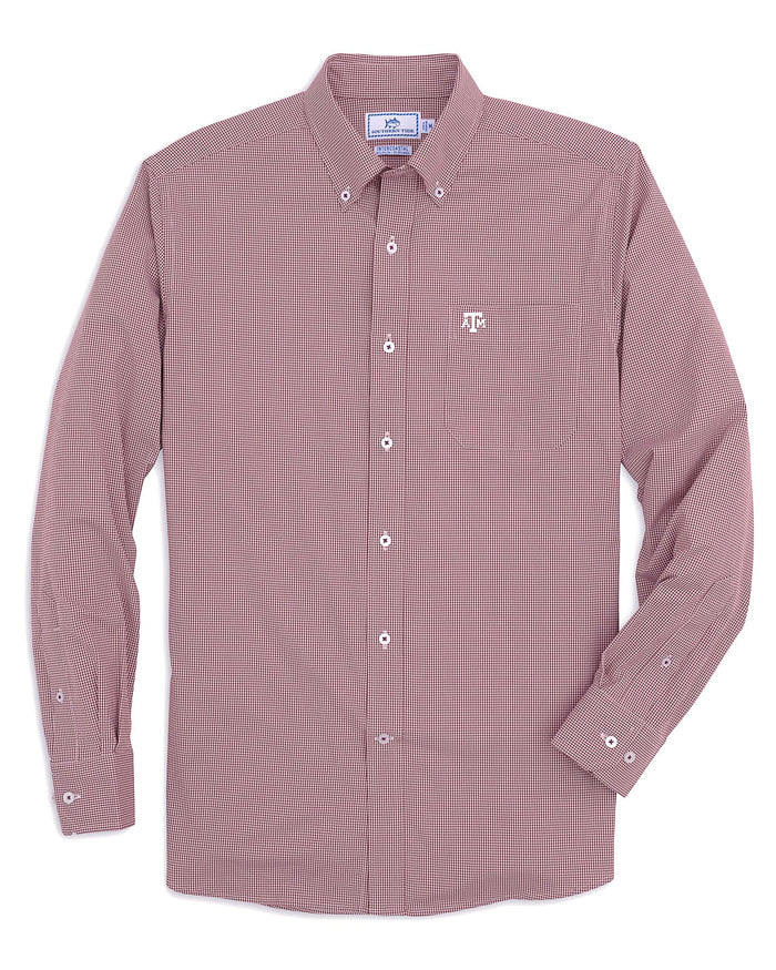 Texas A&M Aggies Gingham Button Down Shirt