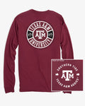 The back view of the Southern Tide Texas A&M Aggies Ring Badge T-Shirt by Southern Tide - Chianti
