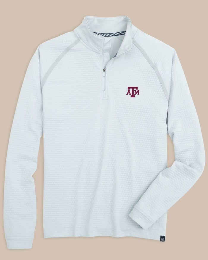 Texas A&M Aggies Scuttle Heather Quarter Zip C_Outerwear Southern Tide