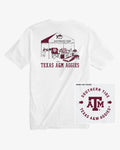 The back view of the Texas A&M Aggies Tailgate Time T-Shirt by Southern Tide - Classic White