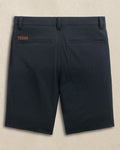 The back view of the Southern Tide Texas Longhorns brrr°®-die 8" Performance Short by Southern Tide - Caviar Black