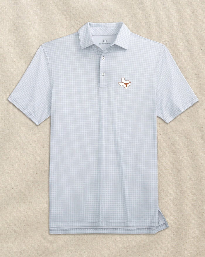 Texas Longhorns State Driver Dunes Edge Plaid Polo C_Polo Shirts Southern Tide