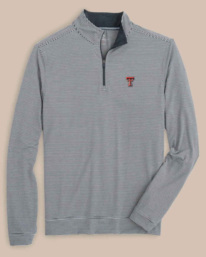 Texas Tech Red Raiders Cruiser Micro-Stripe Heather Quarter Zip C_Outerwear Southern Tide