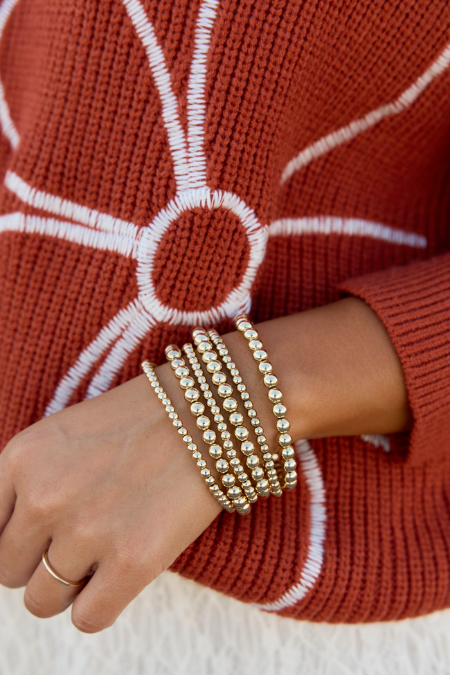 The Golden Stack Beaded Bracelet Set